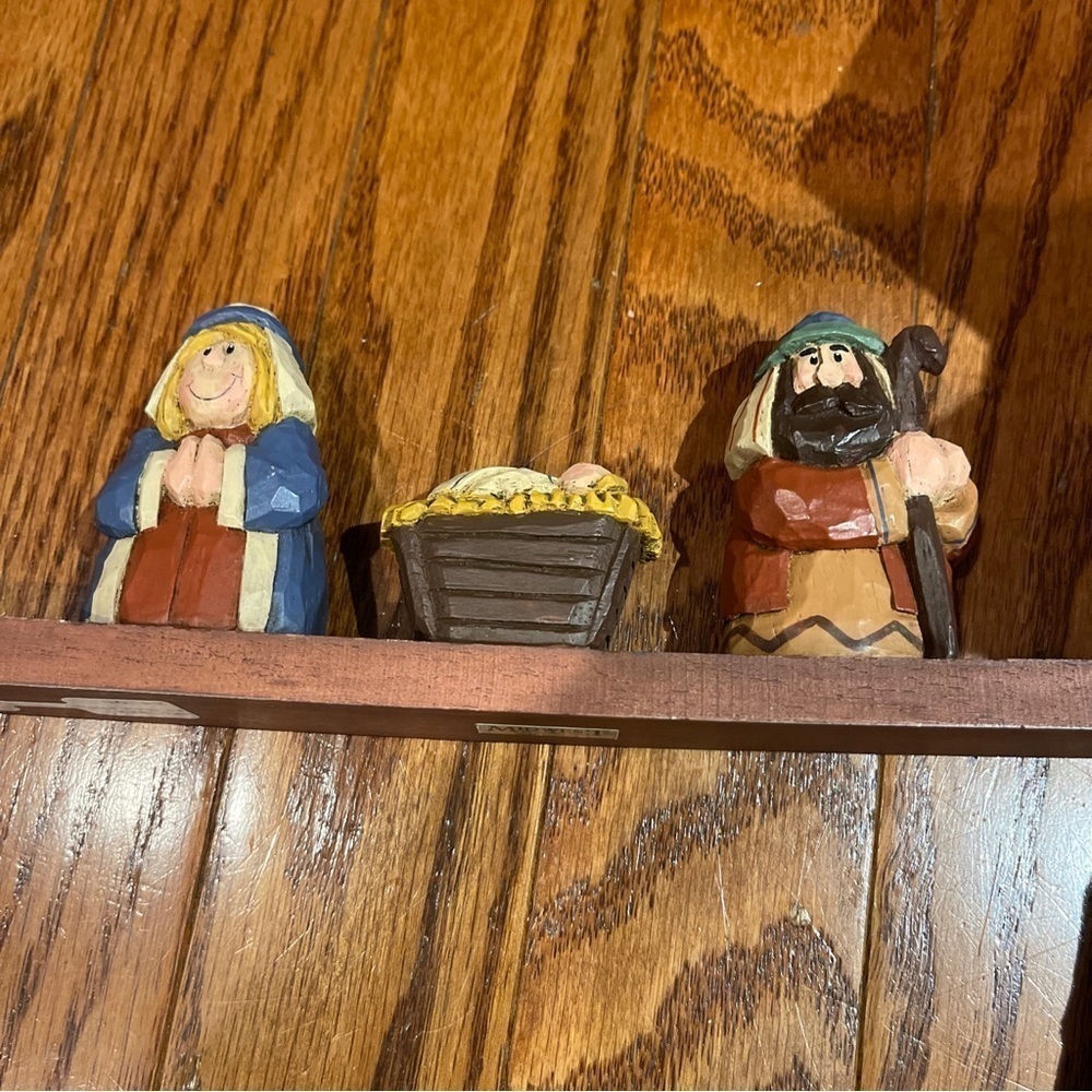 Vintage Eddie Walker Midwest Christmas Nativity Figurine Candle Holder
